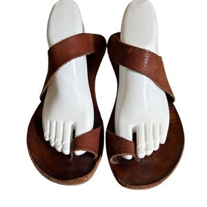 Cydwoq Hillary thong sandals 38.5 Brown Leather Sandals